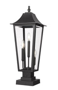 Z-LITE GANNON OUTDOOR PIER MOUNTED FIXTURE | 5008PHBS-SQPM-BK - Post