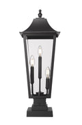 Z-LITE GANNON OUTDOOR PIER MOUNTED FIXTURE | 5008PHBS-SQPM-BK - Post