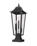 Z-LITE GANNON OUTDOOR PIER MOUNTED FIXTURE | 5008PHBS-SQPM-BK - Post