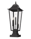Z-LITE GANNON OUTDOOR PIER MOUNTED FIXTURE | 5008PHBS-SQPM-BK - Post