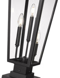 Z-LITE GANNON OUTDOOR PIER MOUNTED FIXTURE | 5008PHBS-SQPM-BK - Post