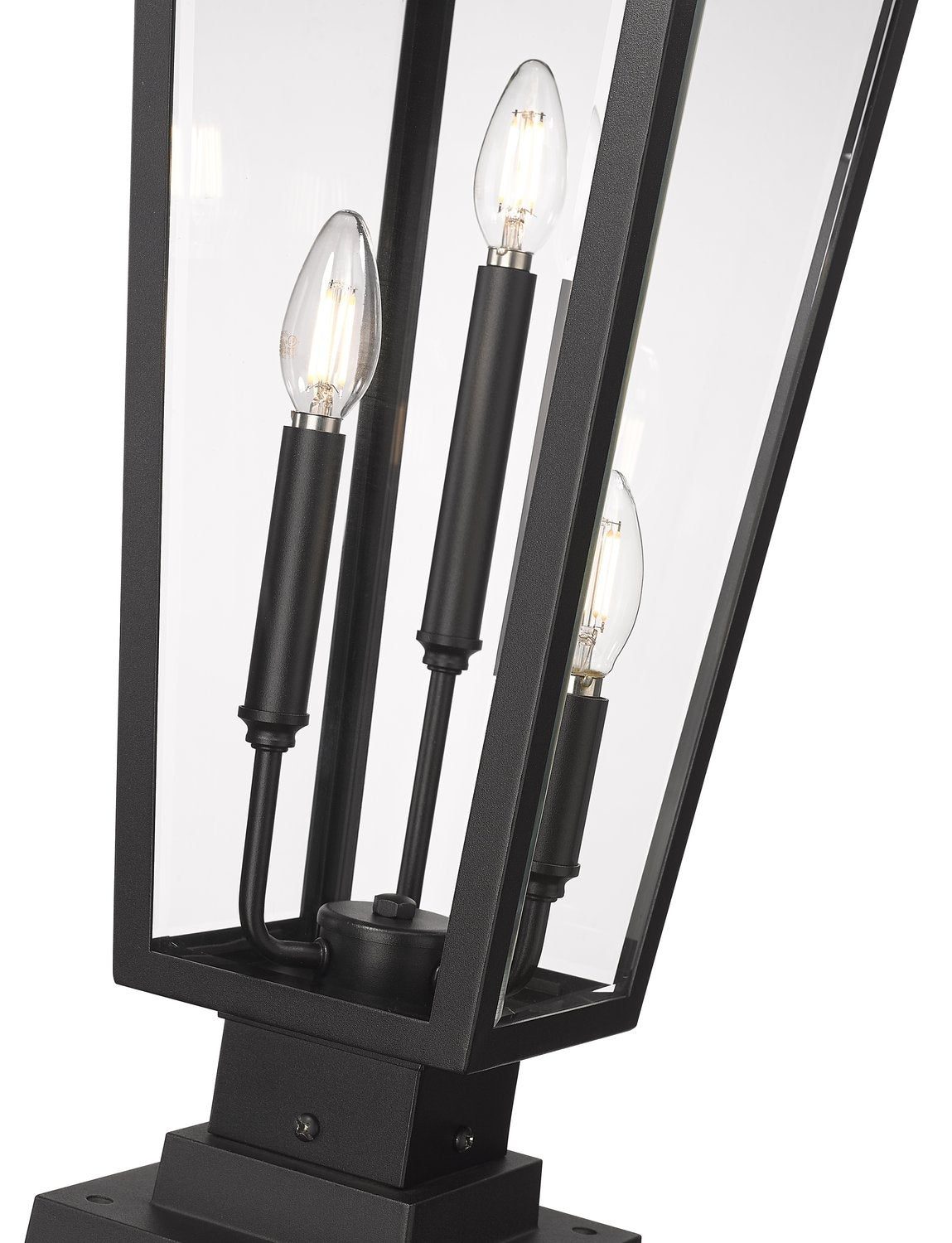 Z-LITE GANNON OUTDOOR PIER MOUNTED FIXTURE | 5008PHBS-SQPM-BK - Post