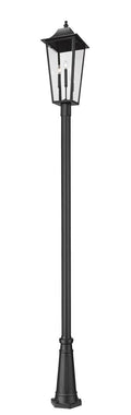 Z-LITE GANNON OUTDOOR POST MOUNTED FIXTURE - 5011P | 5008PHXLR-5011P-BK - Post