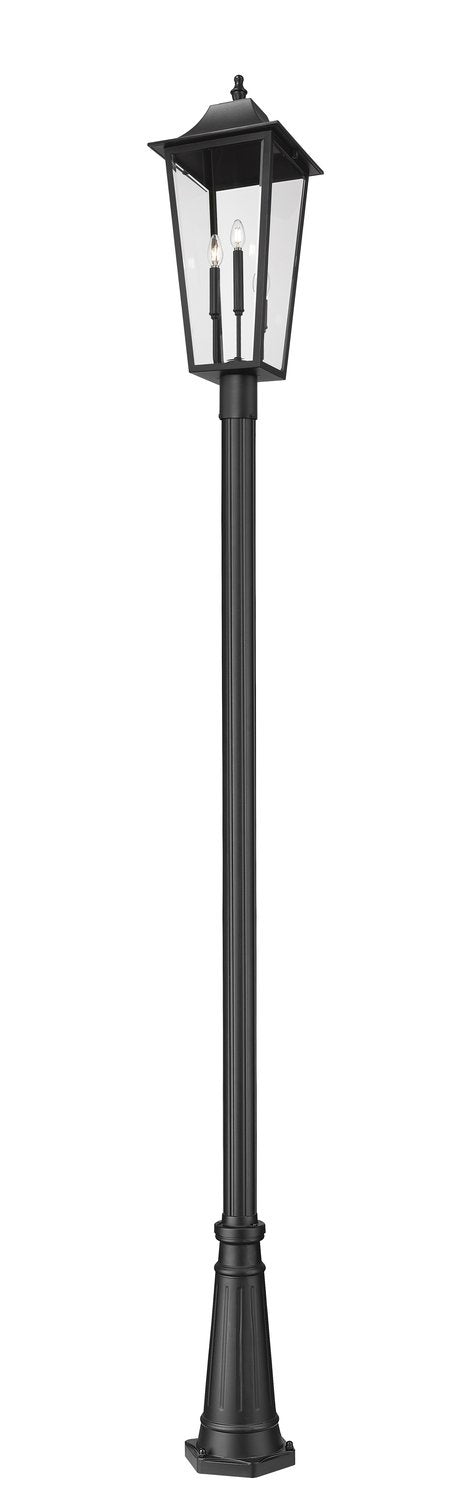 Z-LITE GANNON OUTDOOR POST MOUNTED FIXTURE - 5011P | 5008PHXLR-5011P-BK - Post