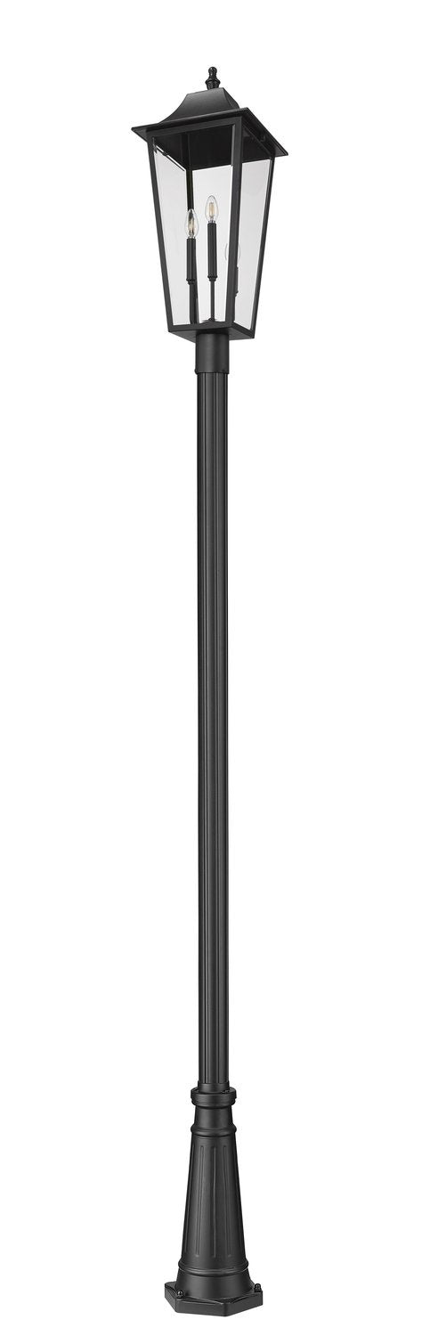 Z-LITE GANNON OUTDOOR POST MOUNTED FIXTURE - 5011P | 5008PHXLR-5011P-BK - Post