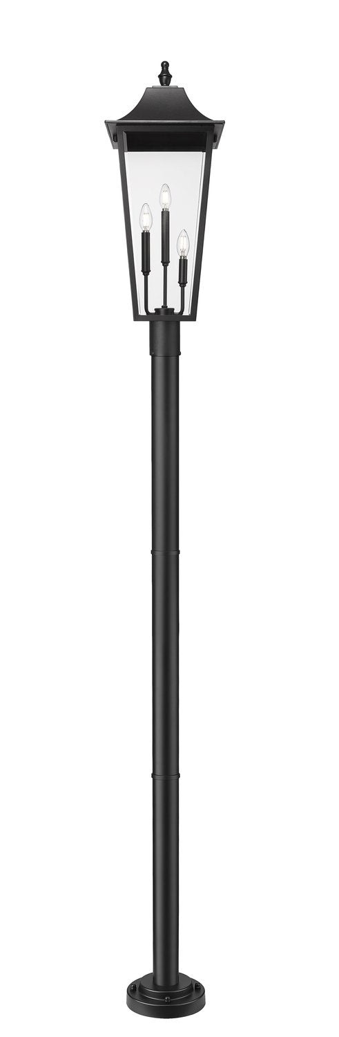 Z-LITE GANNON OUTDOOR POST MOUNTED FIXTURE - 5012P | 5008PHXLR-5012P-BK - Post