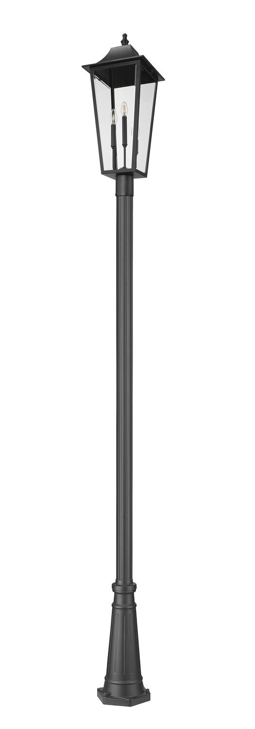 Z-LITE GANNON OUTDOOR POST MOUNTED FIXTURE - 519P | 5008PHXLR-519P-BK - Post