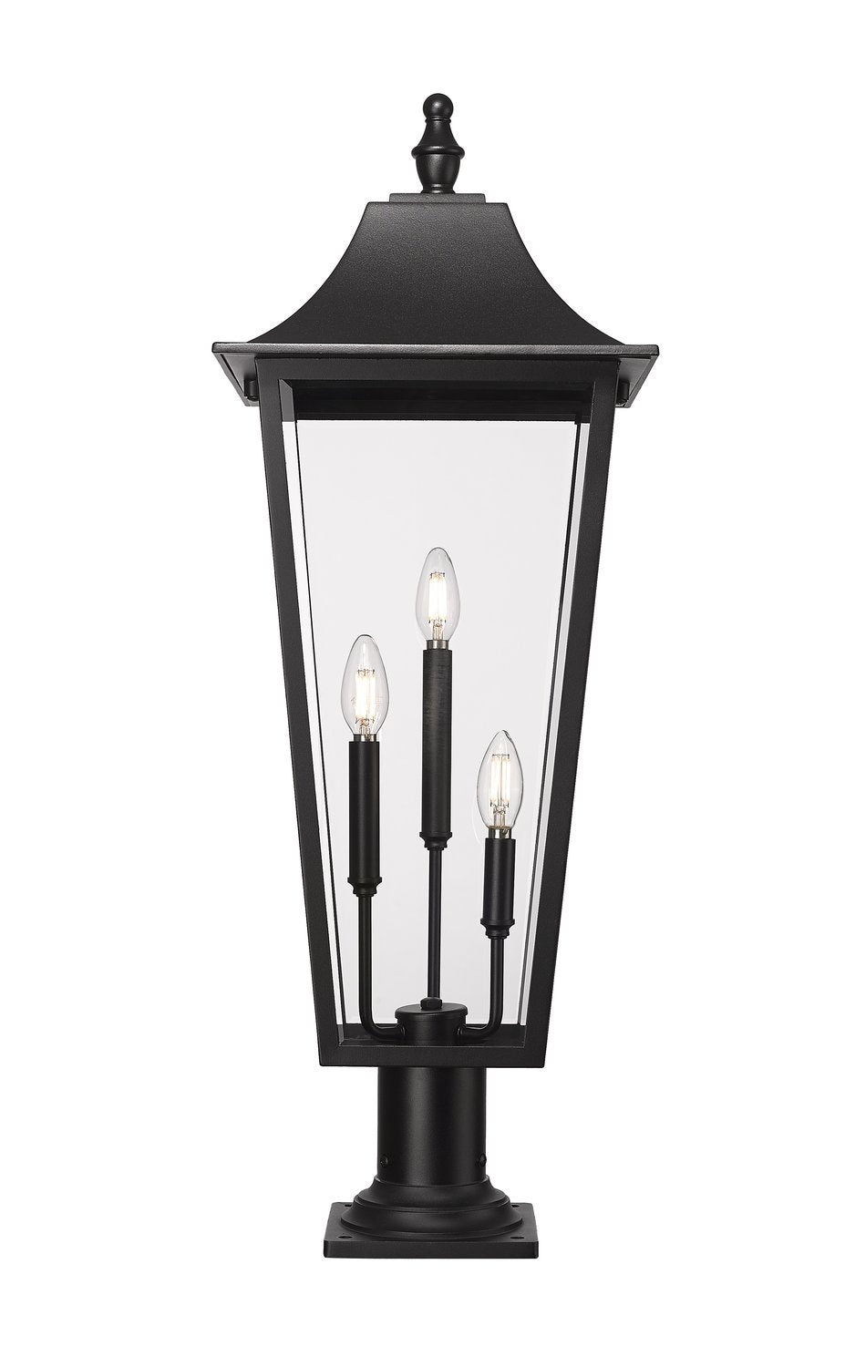 Z-LITE GANNON OUTDOOR PIER MOUNTED FIXTURE | 5008PHXLR-533PM-BK - Post