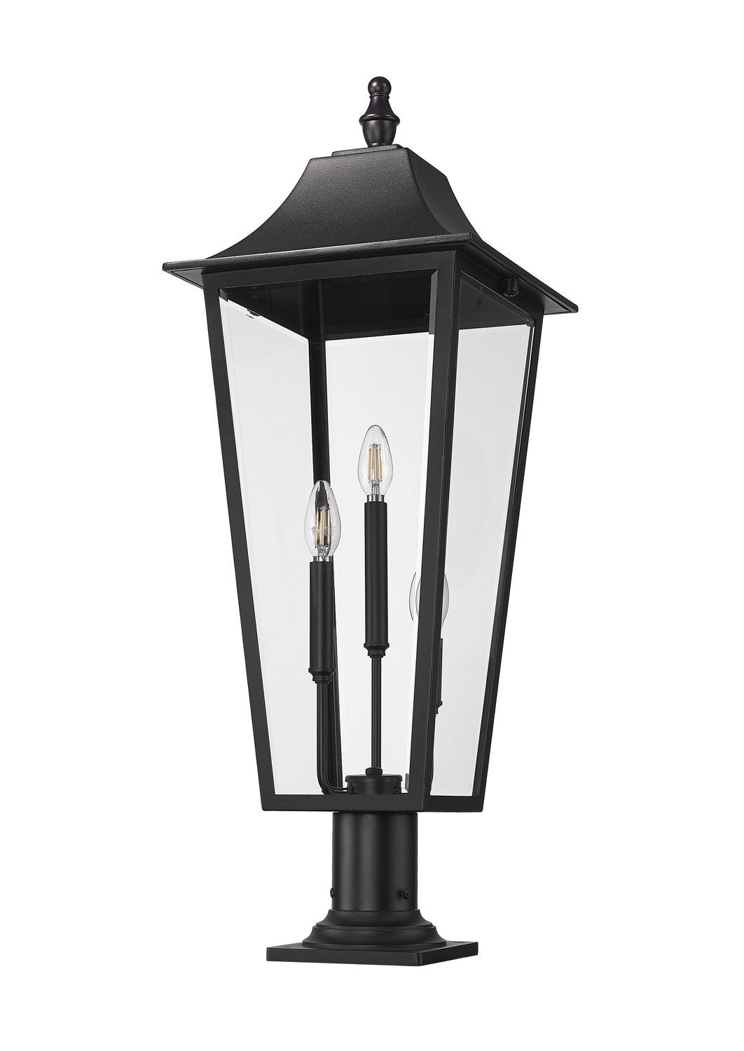 Z-LITE GANNON OUTDOOR PIER MOUNTED FIXTURE | 5008PHXLR-533PM-BK - Post