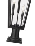 Z-LITE GANNON OUTDOOR PIER MOUNTED FIXTURE | 5008PHXLR-533PM-BK - Post