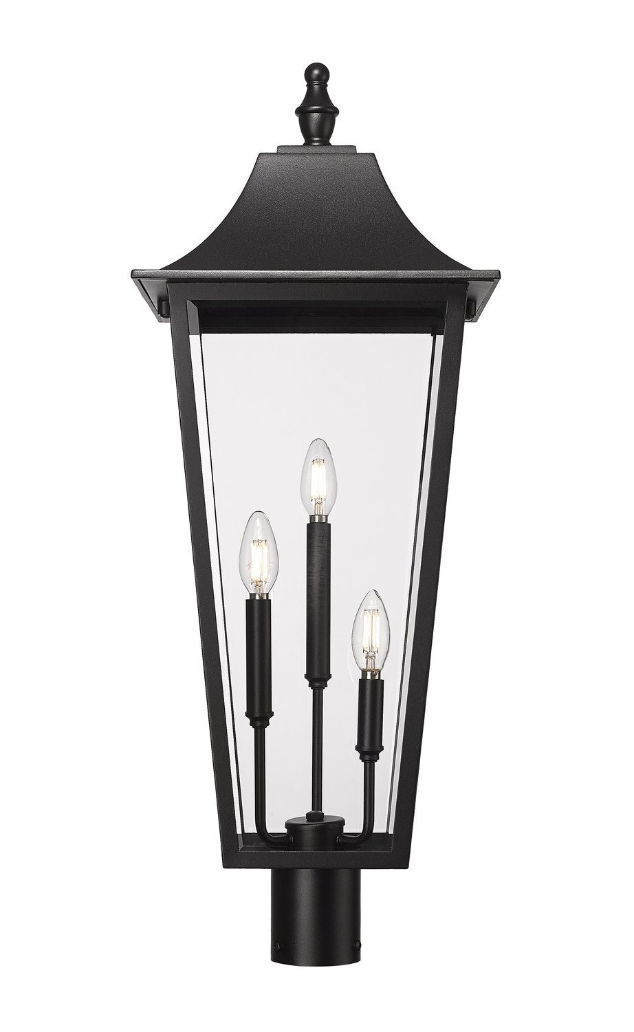 Z-LITE GANNON OUTDOOR POST MOUNT FIXTURE | 5008PHXLR-BK - Post
