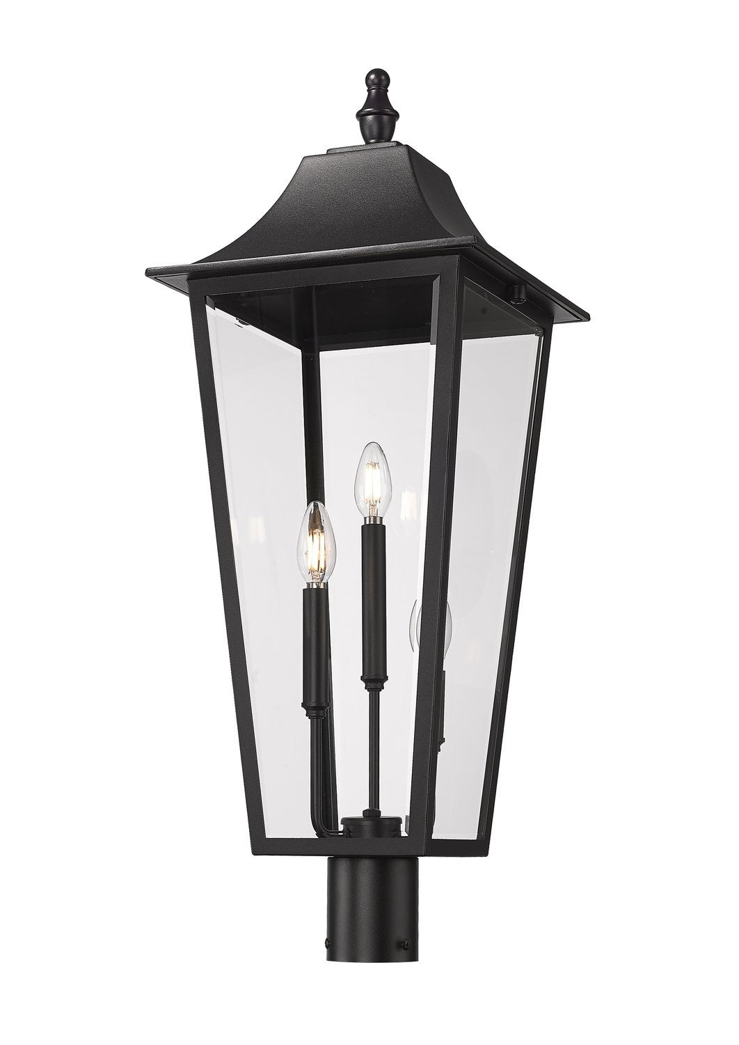 Z-LITE GANNON OUTDOOR POST MOUNT FIXTURE | 5008PHXLR-BK - Post