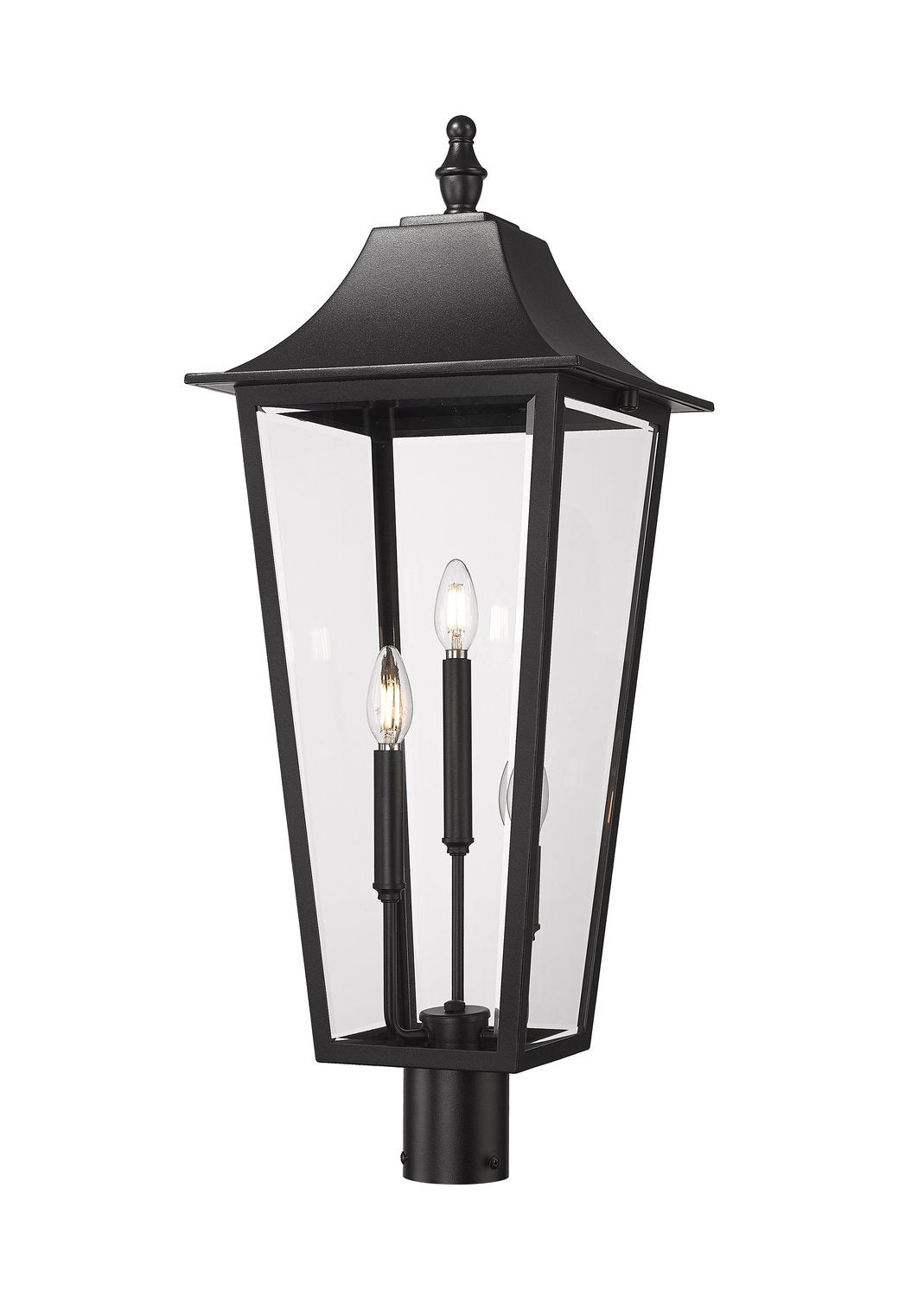 Z-LITE GANNON OUTDOOR POST MOUNT FIXTURE | 5008PHXLR-BK - Post