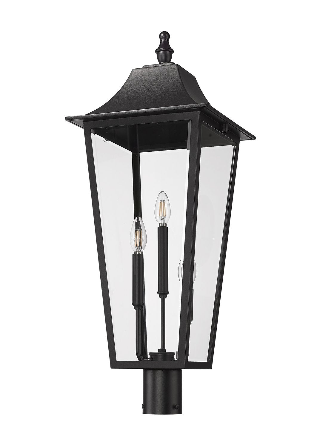 Z-LITE GANNON OUTDOOR POST MOUNT FIXTURE | 5008PHXLR-BK - Post