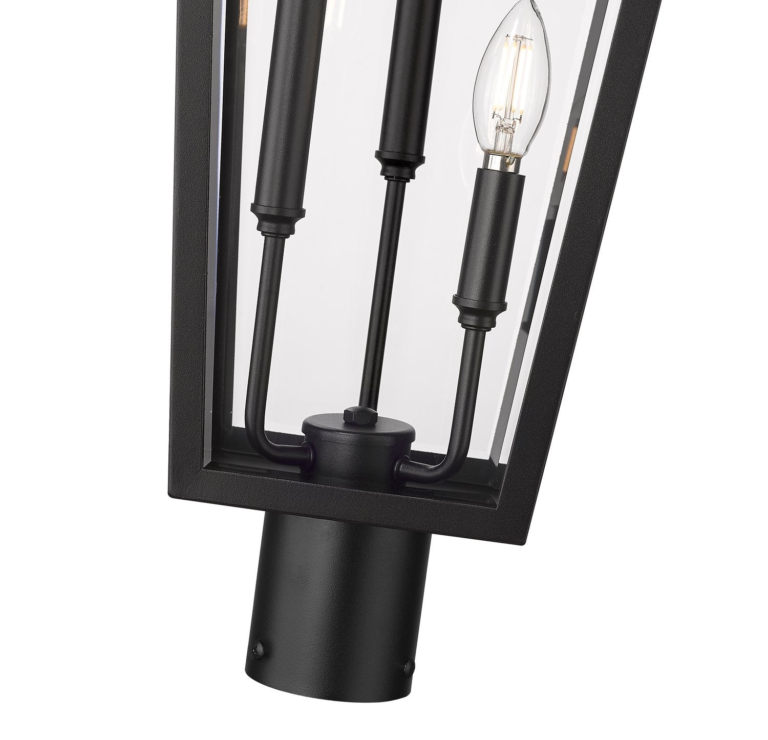 Z-LITE GANNON OUTDOOR POST MOUNT FIXTURE | 5008PHXLR-BK - Post
