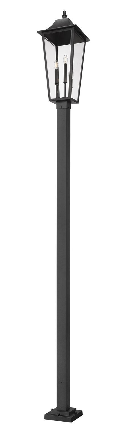 Z-LITE GANNON OUTDOOR POST MOUNTED FIXTURE - 536P | 5008PHXLS-536P-BK - Post