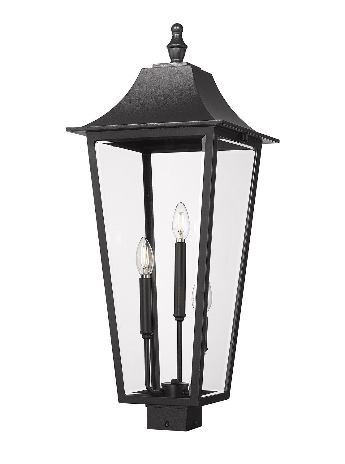 Z-LITE GANNON OUTDOOR POST MOUNT FIXTURE | 5008PHXLS-BK - Post