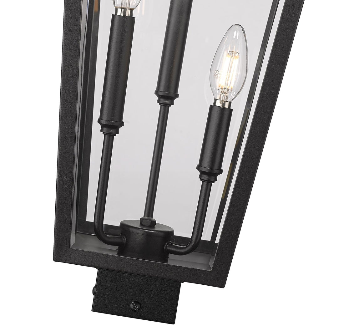 Z-LITE GANNON OUTDOOR POST MOUNT FIXTURE | 5008PHXLS-BK - Post