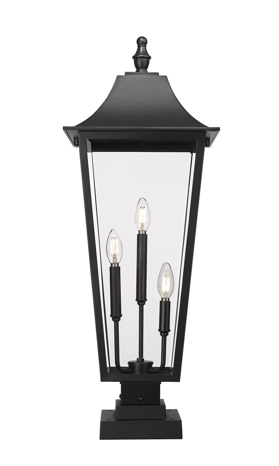 Z-LITE GANNON OUTDOOR PIER MOUNTED FIXTURE | 5008PHXLS-SQPM-BK - Post