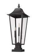 Z-LITE GANNON OUTDOOR PIER MOUNTED FIXTURE | 5008PHXLS-SQPM-BK - Post