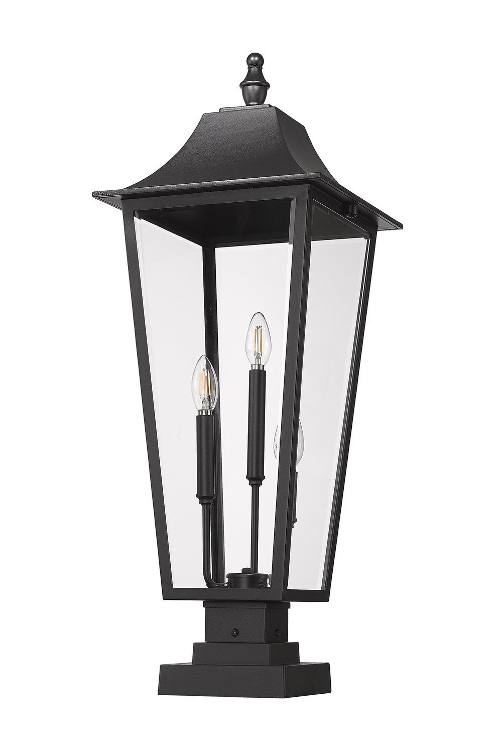 Z-LITE GANNON OUTDOOR PIER MOUNTED FIXTURE | 5008PHXLS-SQPM-BK - Post