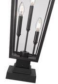 Z-LITE GANNON OUTDOOR PIER MOUNTED FIXTURE | 5008PHXLS-SQPM-BK - Post