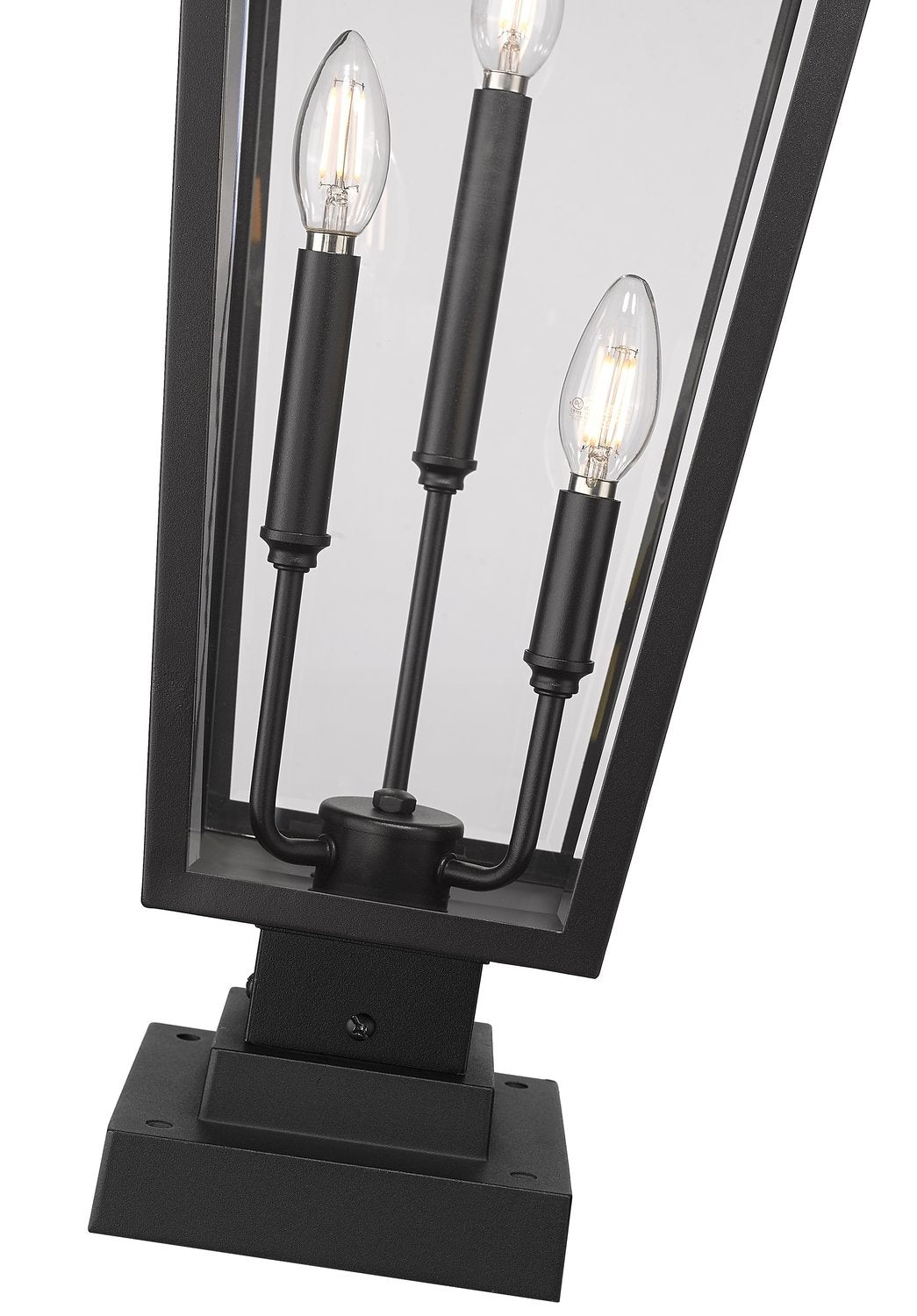 Z-LITE GANNON OUTDOOR PIER MOUNTED FIXTURE | 5008PHXLS-SQPM-BK - Post