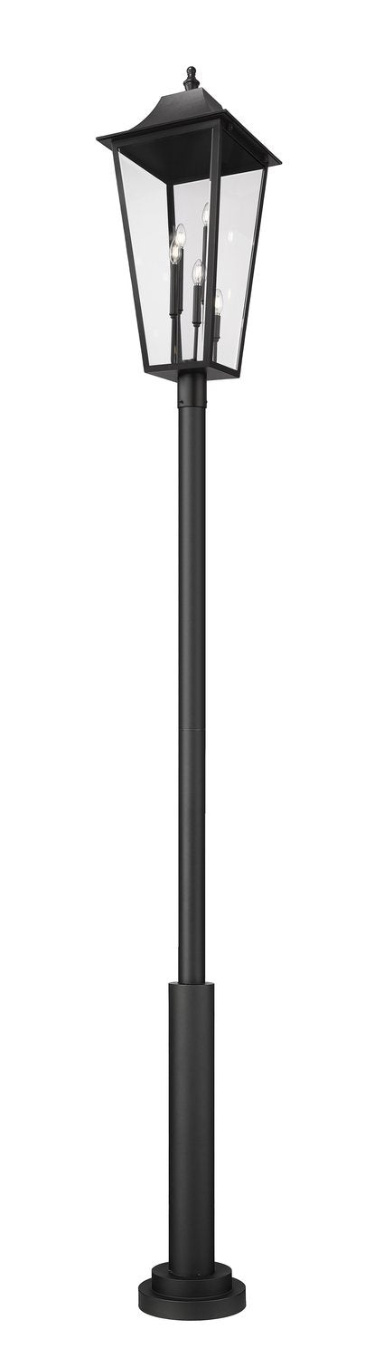 Z-LITE GANNON OUTDOOR POST MOUNTED FIXTURE - 5101P | 5008PHXXLR-5010P-BK - Post