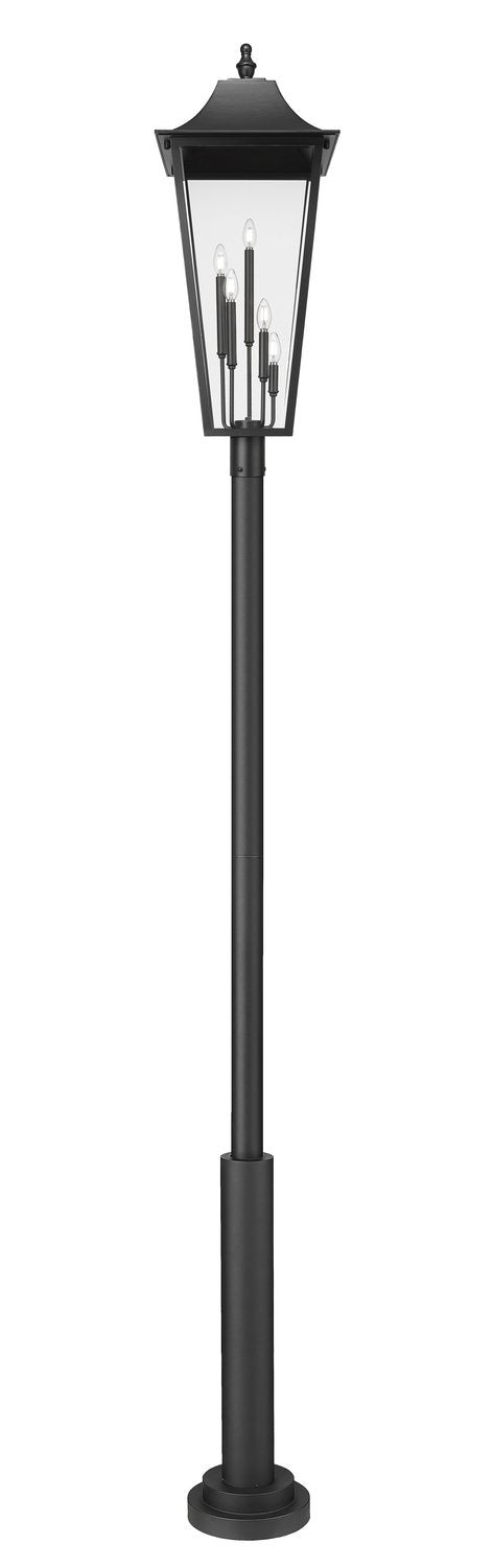 Z-LITE GANNON OUTDOOR POST MOUNTED FIXTURE - 5101P | 5008PHXXLR-5010P-BK - Post