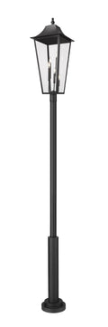 Z-LITE GANNON OUTDOOR POST MOUNTED FIXTURE - 5101P | 5008PHXXLR-5010P-BK - Post