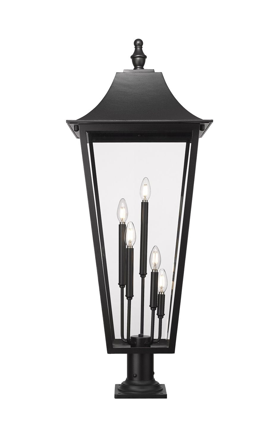 Z-LITE GANNON OUTDOOR PIER MOUNTED FIXTURE | 5008PHXXLR-533PM-BK - Post