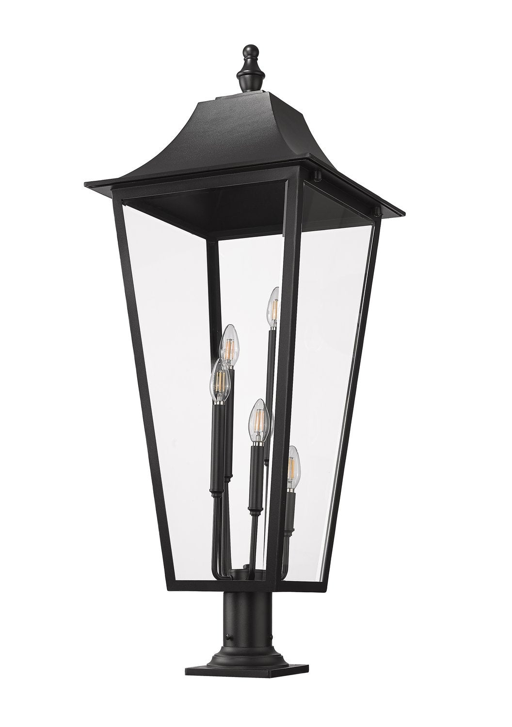 Z-LITE GANNON OUTDOOR PIER MOUNTED FIXTURE | 5008PHXXLR-533PM-BK - Post