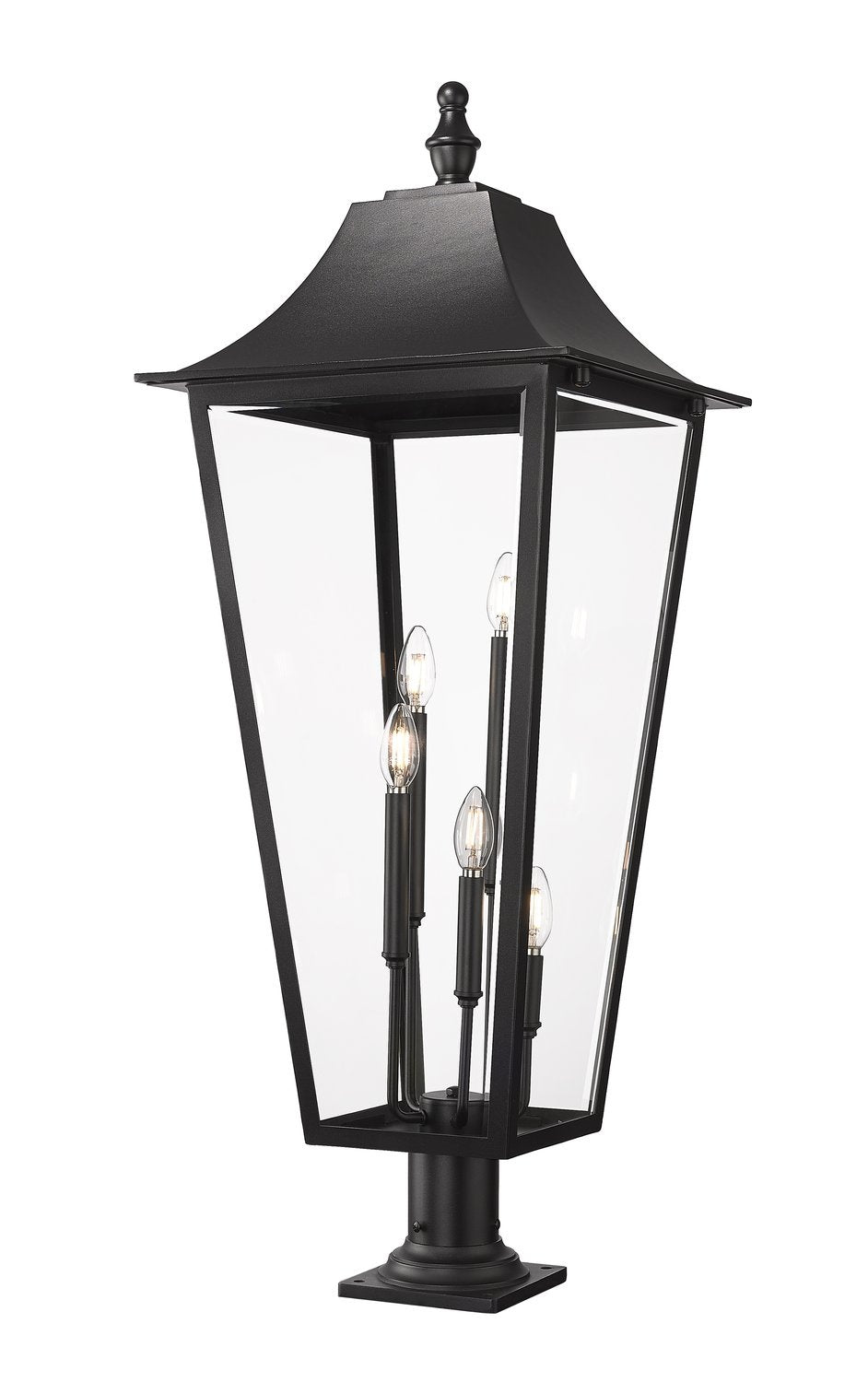 Z-LITE GANNON OUTDOOR PIER MOUNTED FIXTURE | 5008PHXXLR-533PM-BK - Post