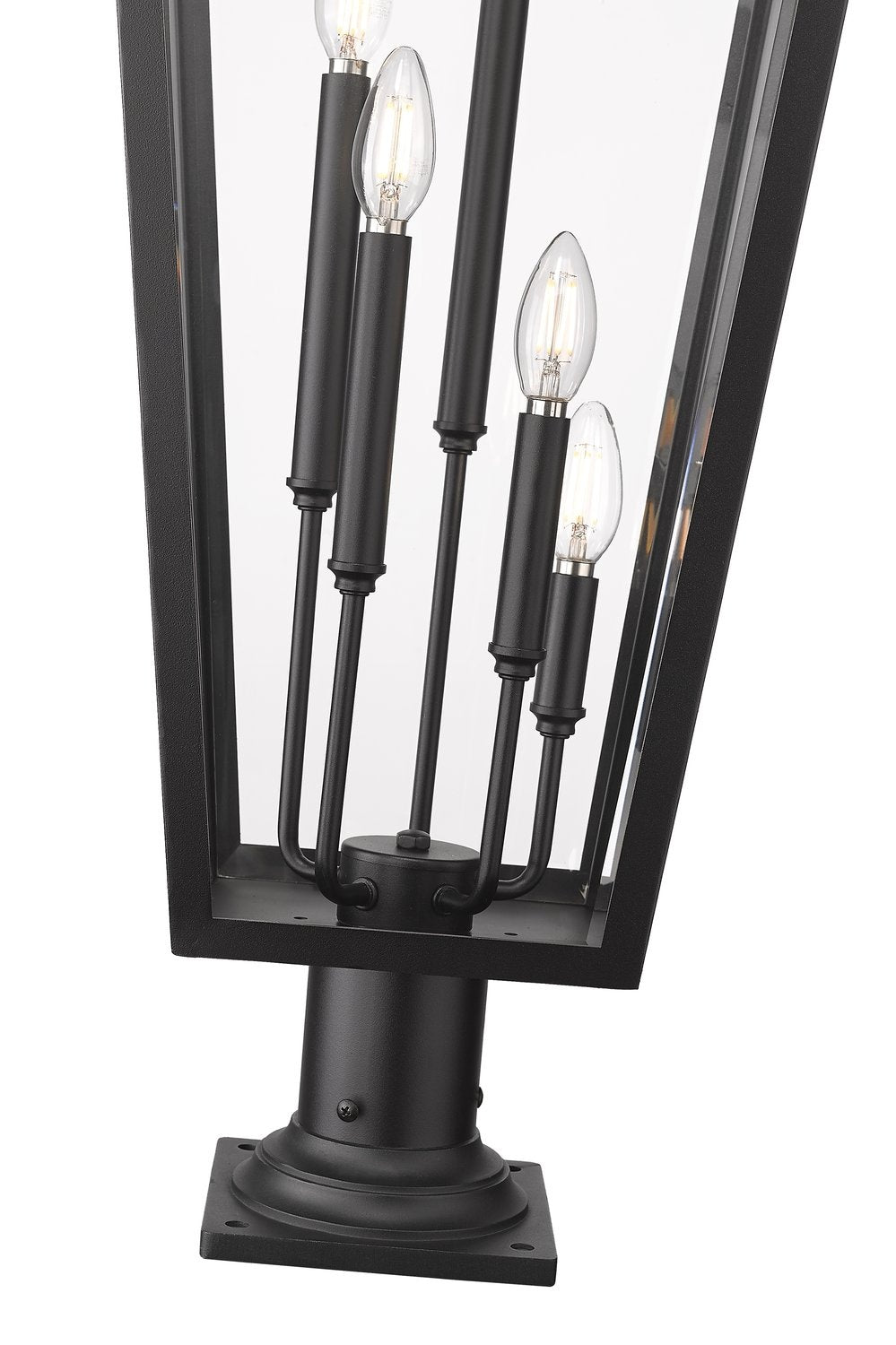 Z-LITE GANNON OUTDOOR PIER MOUNTED FIXTURE | 5008PHXXLR-533PM-BK - Post