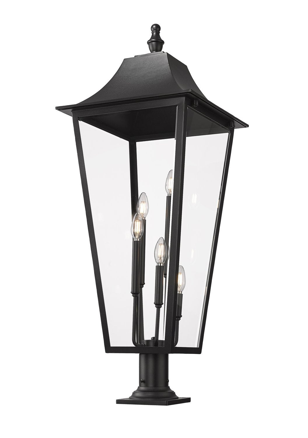 Z-LITE GANNON OUTDOOR PIER MOUNTED FIXTURE | 5008PHXXLR-533PM-BK - Post