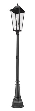 Z-LITE GANNON OUTDOOR POST MOUNTED FIXTURE - 564P | 5008PHXXLR-564P-BK - Post