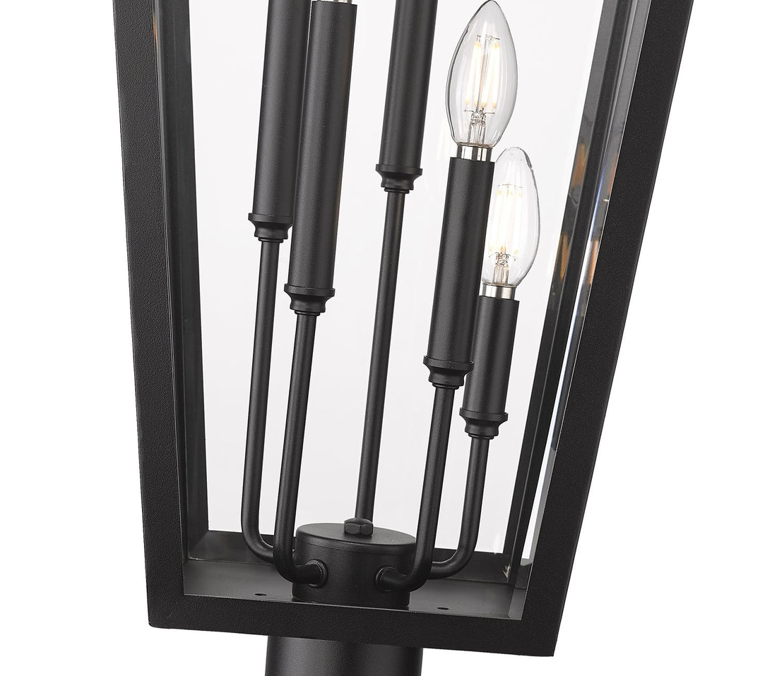 Z-LITE GANNON OUTDOOR POST MOUNTED FIXTURE - 564P | 5008PHXXLR-564P-BK - Post