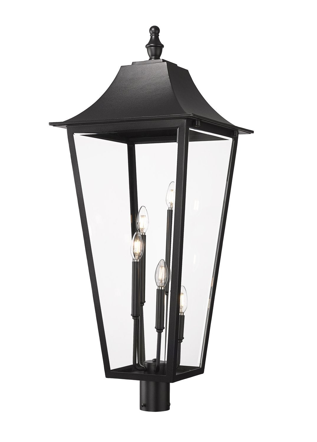 Z-LITE GANNON OUTDOOR POST MOUNT FIXTURE | 5008PHXXLR-BK - Post