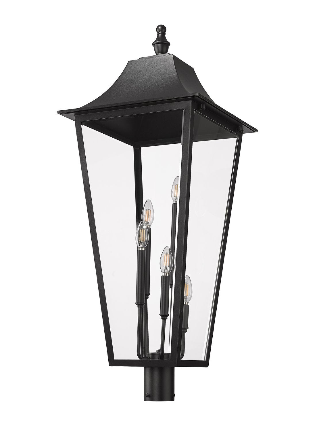 Z-LITE GANNON OUTDOOR POST MOUNT FIXTURE | 5008PHXXLR-BK - Post