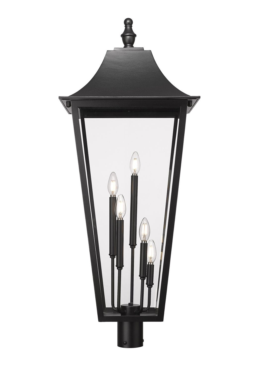 Z-LITE GANNON OUTDOOR POST MOUNT FIXTURE | 5008PHXXLR-BK - Post
