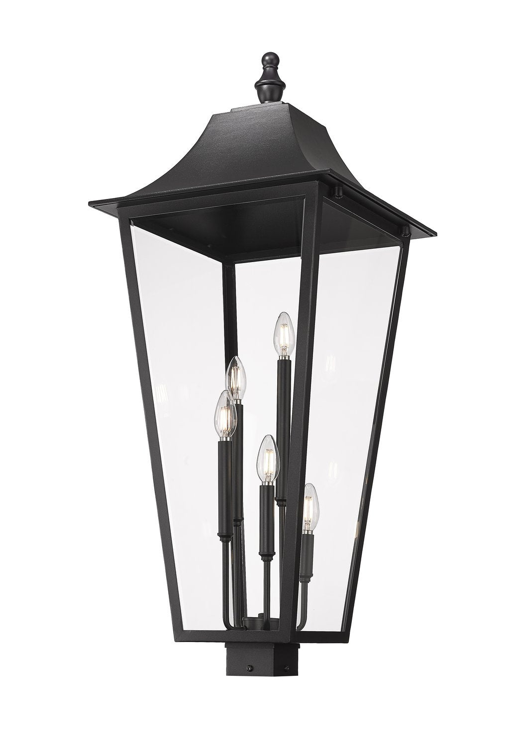 Z-LITE GANNON OUTDOOR POST MOUNT FIXTURE | 5008PHXXLS-BK - Post