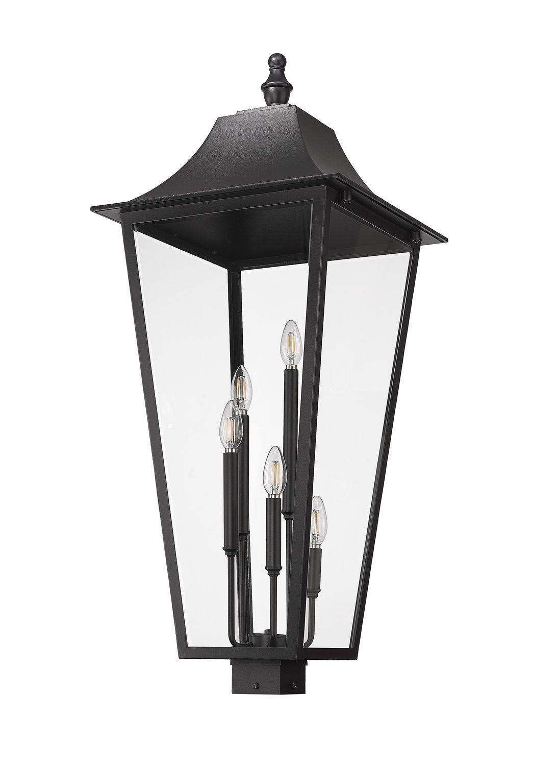 Z-LITE GANNON OUTDOOR POST MOUNT FIXTURE | 5008PHXXLS-BK - Post
