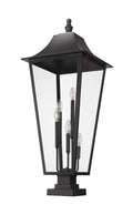 Z-LITE GANNON OUTDOOR PIER MOUNTED FIXTURE | 5008PHXXLS-SQPM-BK - Post