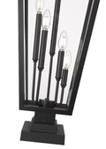 Z-LITE GANNON OUTDOOR PIER MOUNTED FIXTURE | 5008PHXXLS-SQPM-BK - Post