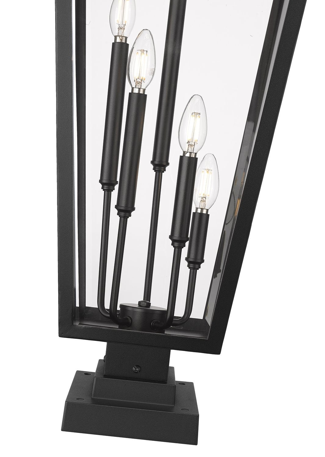 Z-LITE GANNON OUTDOOR PIER MOUNTED FIXTURE | 5008PHXXLS-SQPM-BK - Post
