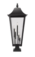 Z-LITE GANNON OUTDOOR PIER MOUNTED FIXTURE | 5008PHXXLS-SQPM-BK - Post