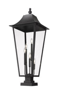Z-LITE GANNON OUTDOOR PIER MOUNTED FIXTURE | 5008PHXXLS-SQPM-BK - Post