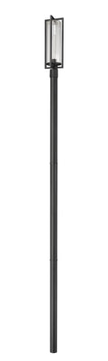 Z-LITE AURA OUTDOOR POST MOUNTED FIXTURE | 5013PHBR-5009P120-BK - Post