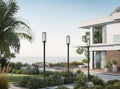 Z-LITE AURA OUTDOOR POST MOUNTED FIXTURE | 5013PHBR-5009P120-BK - Post