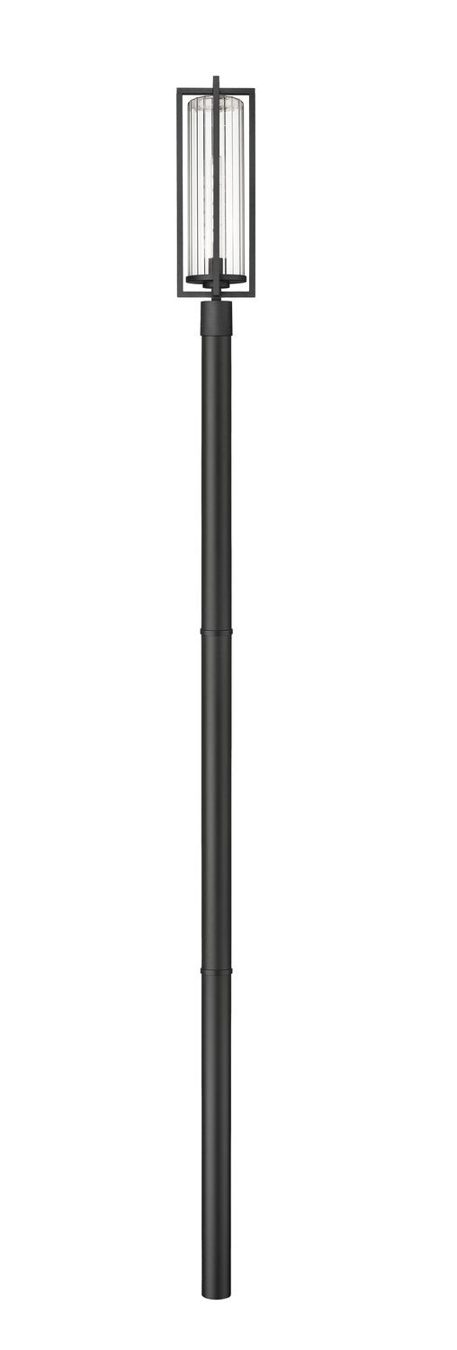 Z-LITE AURA OUTDOOR POST MOUNTED FIXTURE | 5013PHBR-5009P96-BK - Post